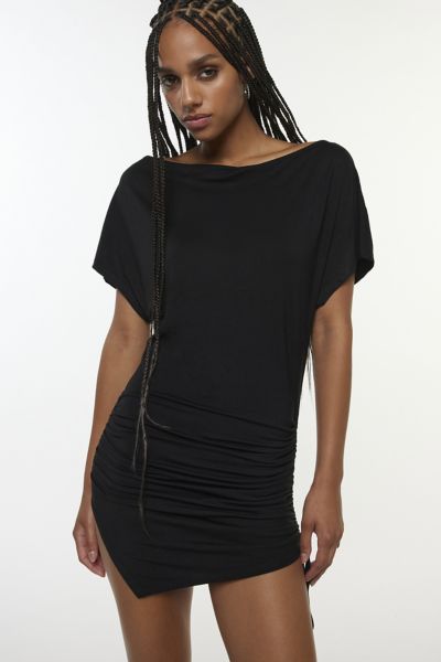 Silence + Noise Robyn Ruched Asymmetrical Tunic Top