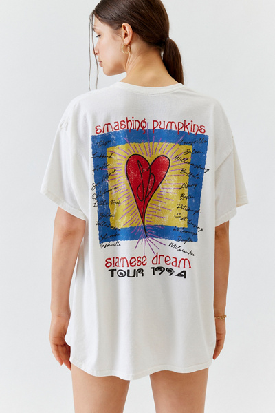 T-shirt Vintage Smashing Pumpkins Siamese Dream Années 90 - Taille L, Blanc, Marque Anvil, Parfait état