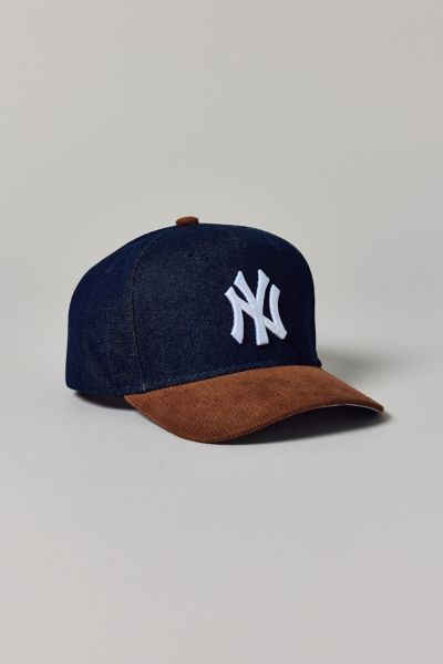 Mitchell & Ness Mlb New York Yankees Cord & Denim Hat In Navy, Men's At Urban Outfitters In Navy