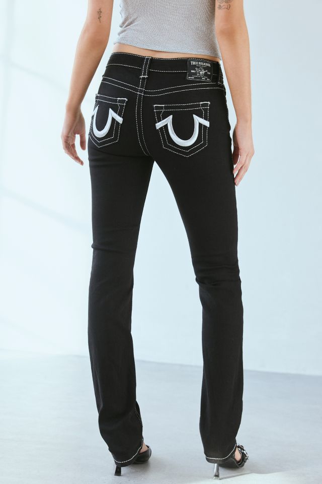 True Religion Billie Mid-Rise Big T Lurex Straight Jean #1