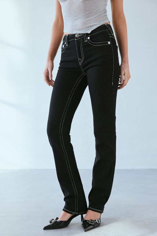 True Religion Billie Mid-Rise Big T Lurex Straight Jean #2