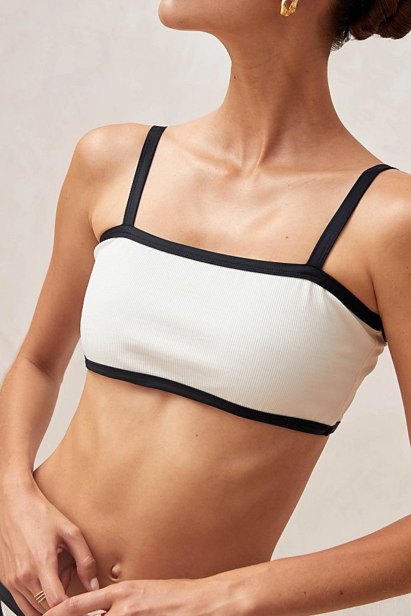 Shop Alohas Sol Contrast Bikini Top In White, Women's At Urban Outfitters