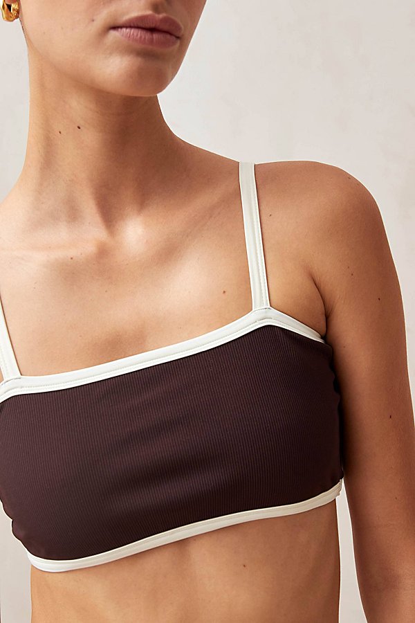 Shop Alohas Sol Contrast Bikini Top In Brown, Women's At Urban Outfitters