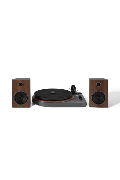 Shop Crosley T160 Record Player & Speaker Shelf System In Grey At Urban Outfitters