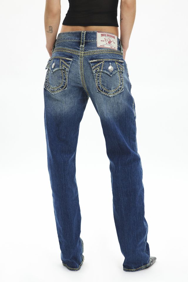 True Religion Ricky Super QT Body Rinse Black Straight Leg Jeans