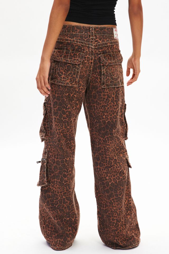 True Religion Bobbie Big T Leopard Cargo Jean | Urban Outfitters