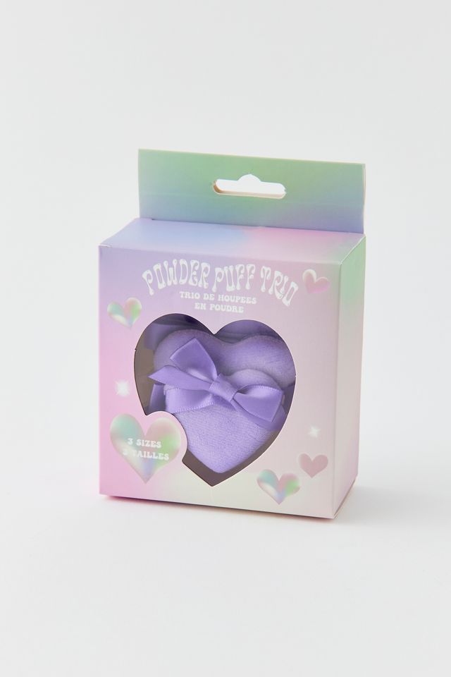 UO Heart Powder Puff Makeup Applicator Trio Set Urban Outfitters