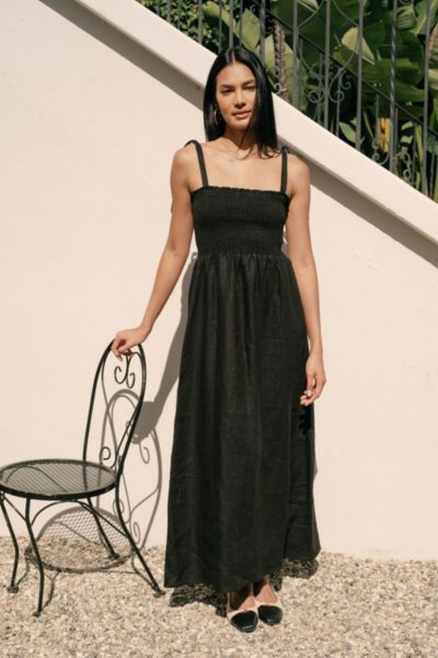 Whimsy + Row Sophie Smocked Maxi Dress | Urban Outfitters