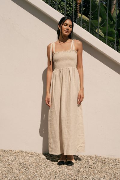 Whimsy + Row Sophie Smocked Maxi Dress