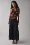 Silence + Noise Camellia Mesh Halter Top