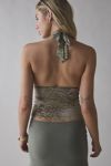 Silence + Noise Camellia Mesh Halter Top