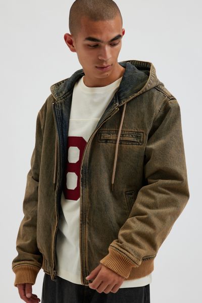 1970s Sears Denim Distressed Work Jacket Blanket Lined