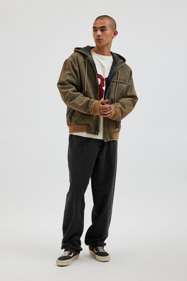GUESS ORIGINALS Sanded Denim Bomber Jacket #2