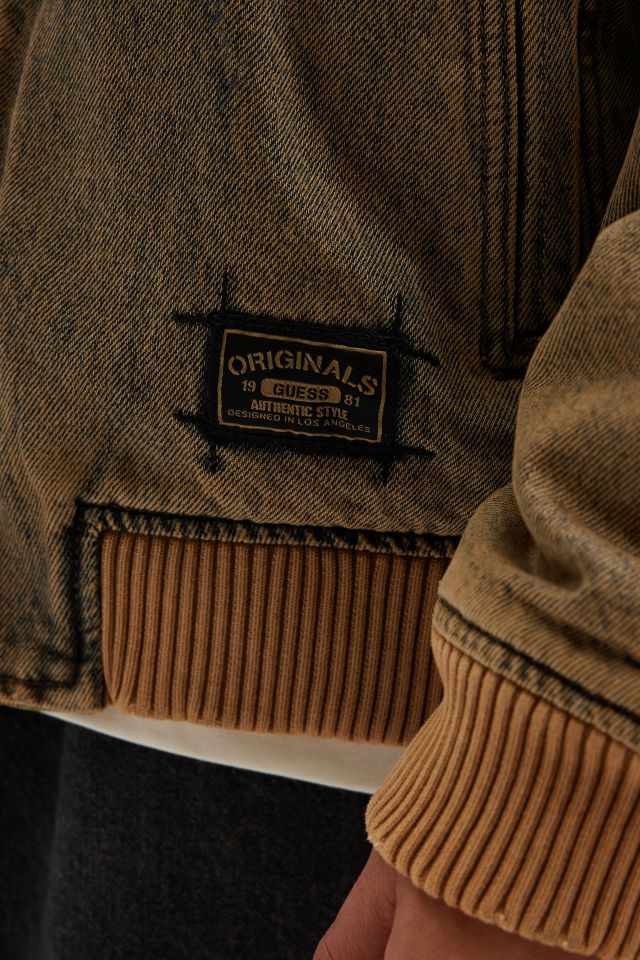 GUESS ORIGINALS Sanded Denim Bomber Jacket #3