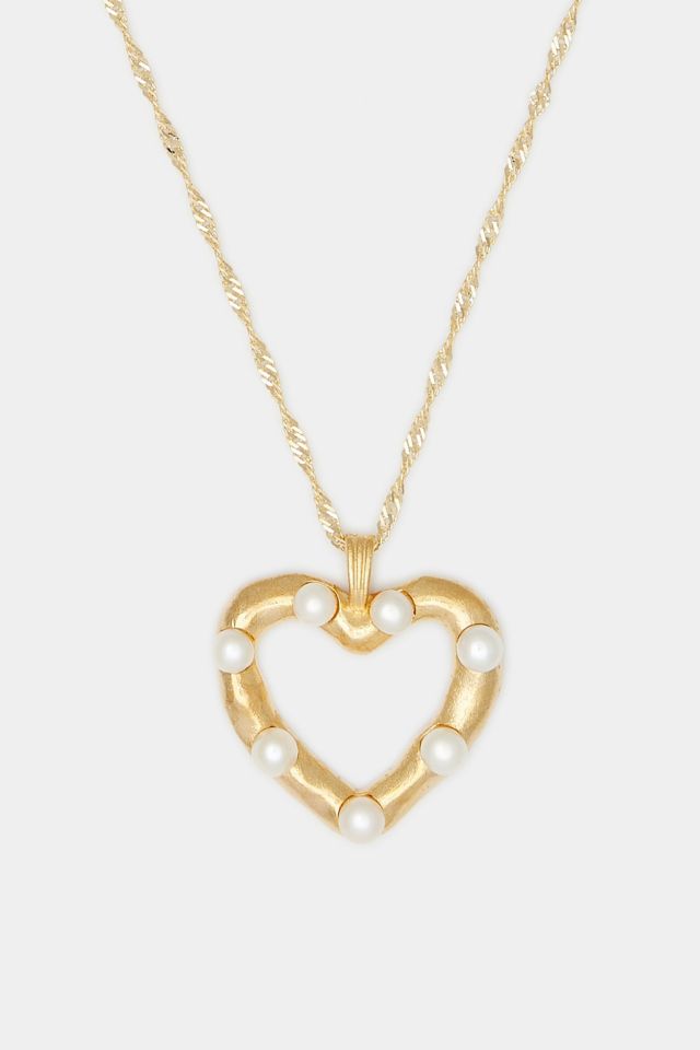 Deux Lions Jewelry Lulu Freshwater Pearl Heart Necklace #1