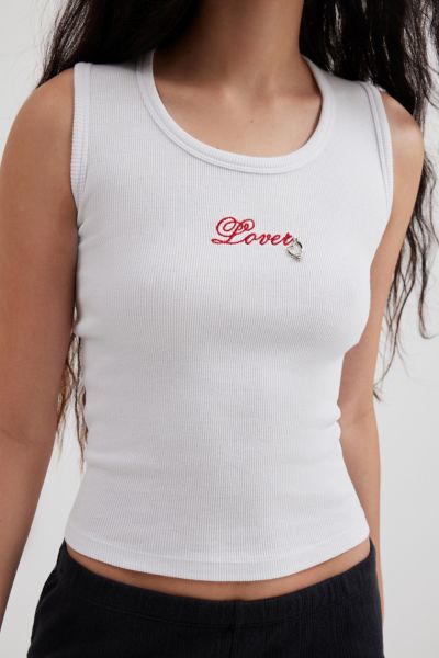 Lover Charmed Ribbed Knit Tank Top