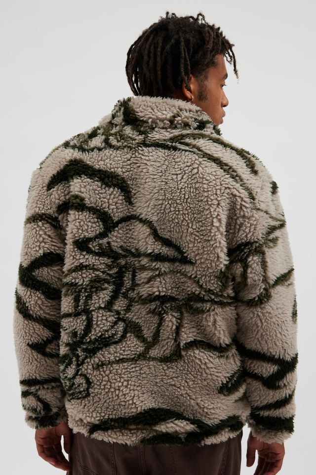 OBEY Mushroom Pattern Fleece Jacket #1