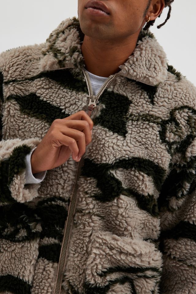 OBEY Mushroom Pattern Fleece Jacket #3