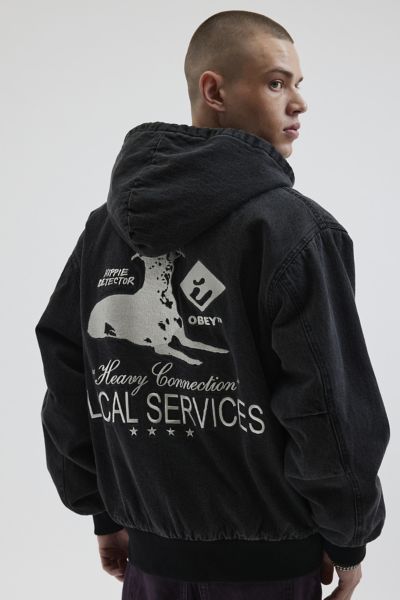 OBEY Local Service Full Zip Hooded Jacket | Urban Outfitters