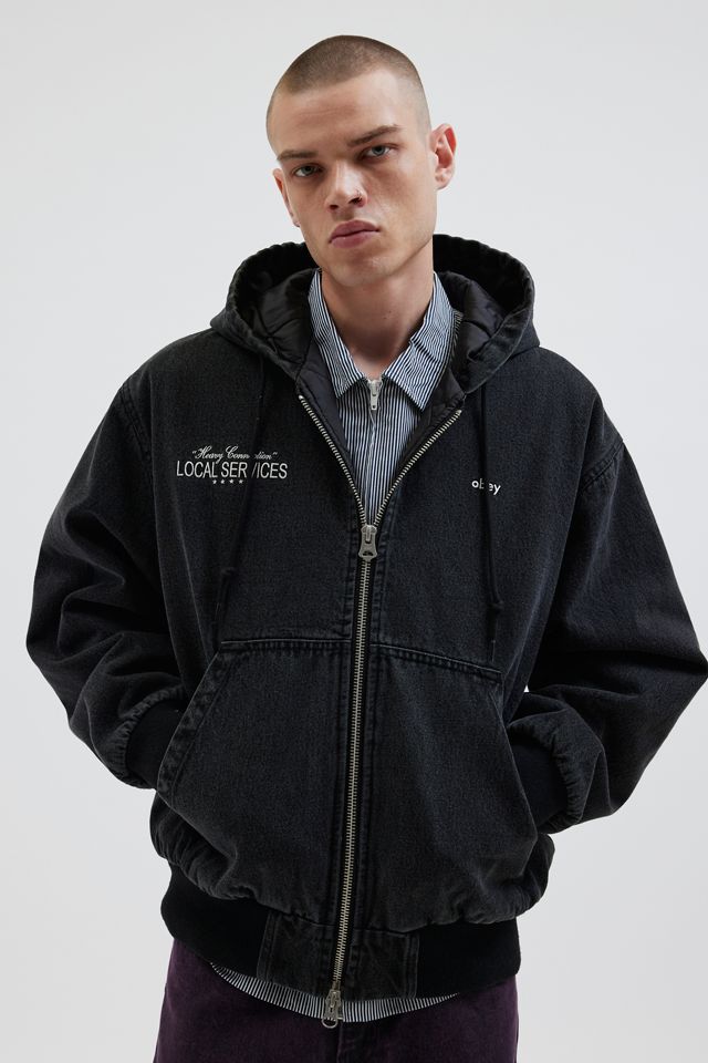 OBEY Local Service Full Zip Hooded Jacket | Urban Outfitters