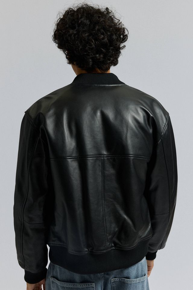 ICEBERG Leather Bomber Jacket #1