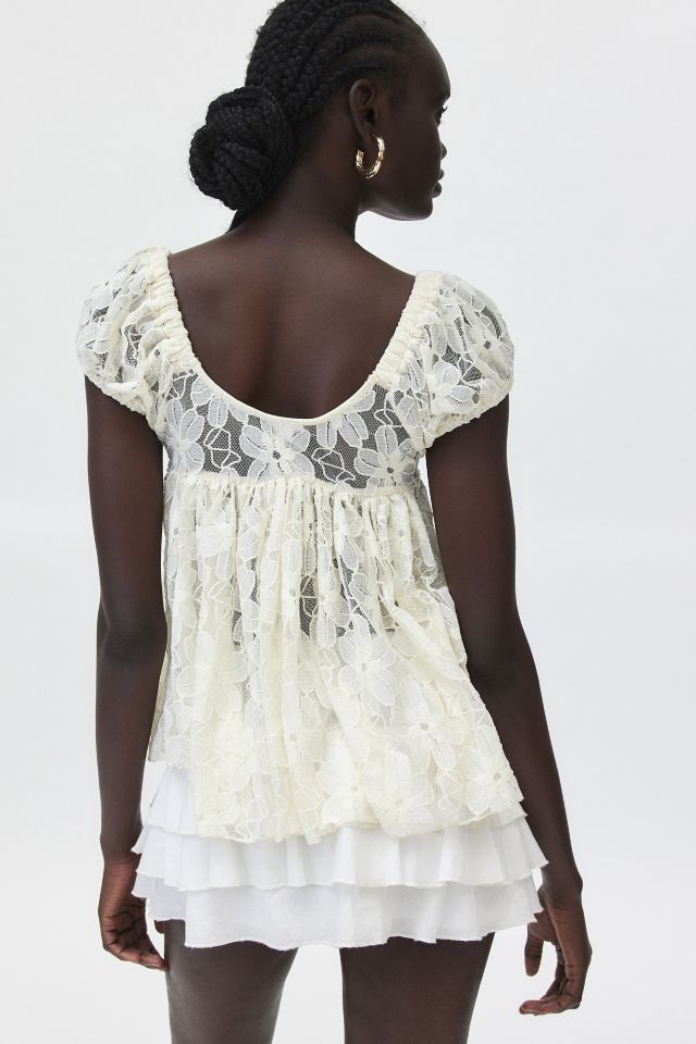 Haut Babydoll en Dentelle Loren Kimchi Blue #3