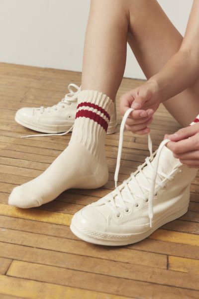 Athletic Striped Scrunch Crew Sock