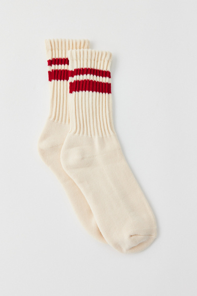 Athletic Striped Scrunch Crew Socks