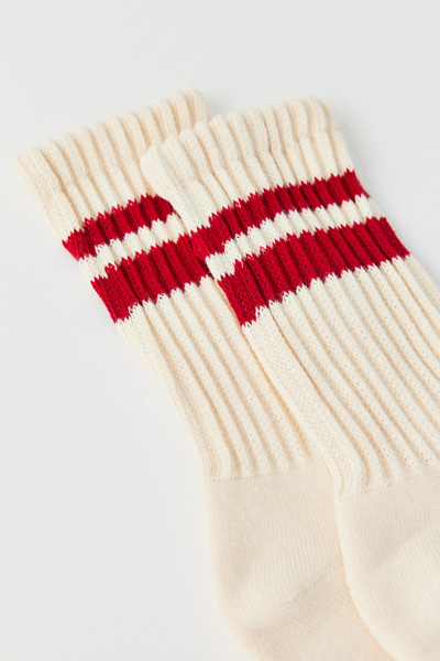 Athletic Striped Scrunch Crew Socks