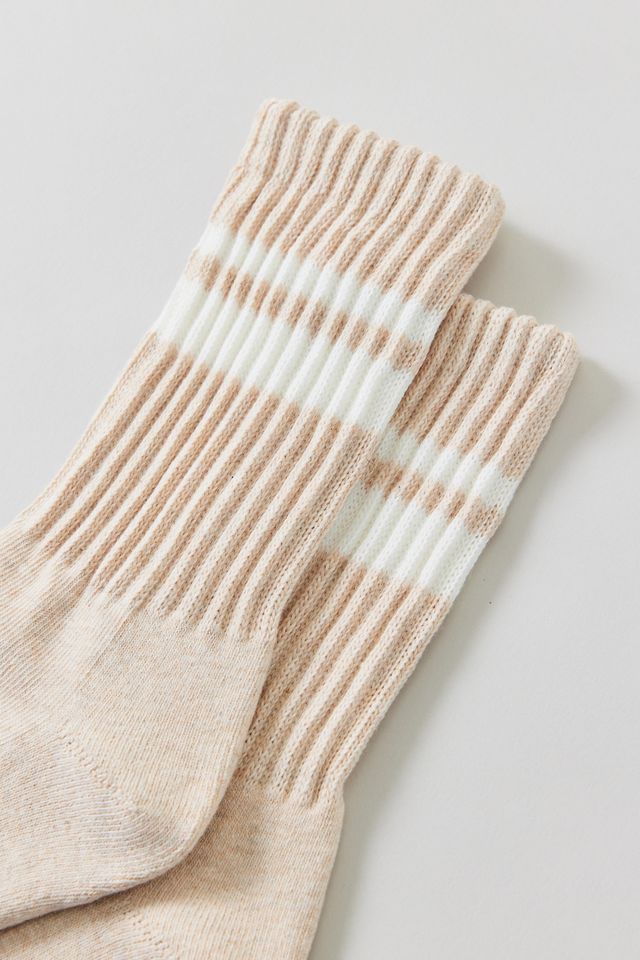 Athletic Striped Scrunch Crew Socks #1