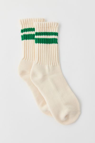 Athletic Striped Scrunch Crew Sock
