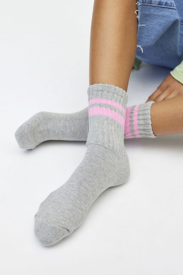 Athletic Striped Slouch Knitted Crew Sock #1