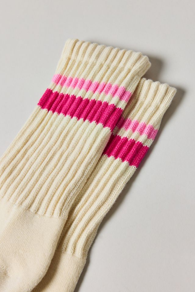 Athletic Striped Slouch Crew Sock #1