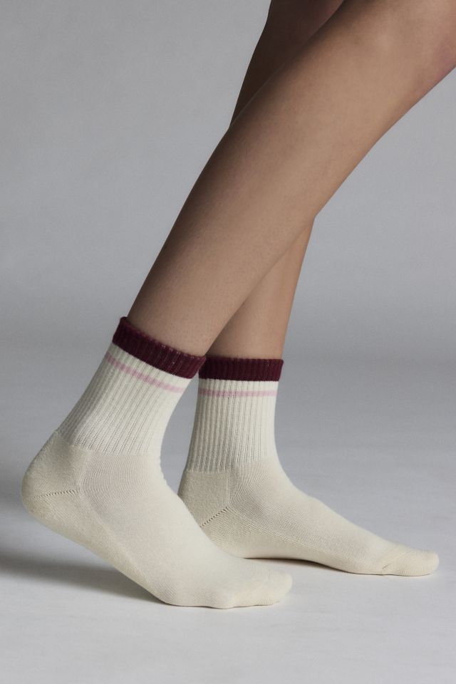 Double Striped Quarter Crew Sock #2
