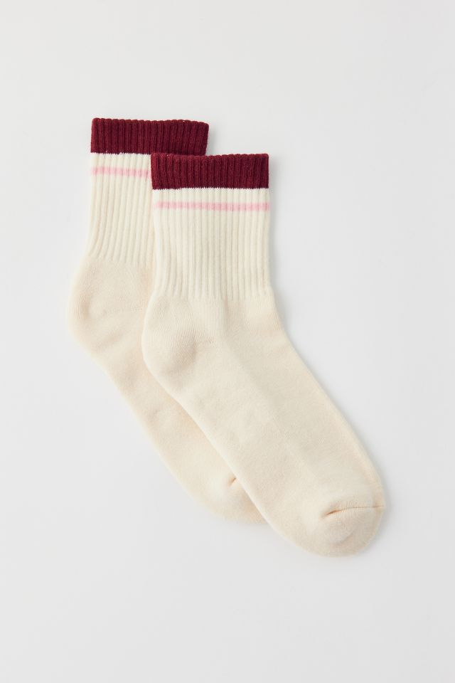 Double Striped Quarter Crew Sock #3