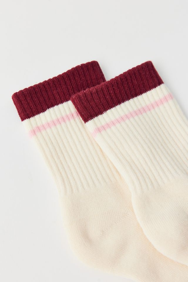Double Striped Quarter Crew Sock #4