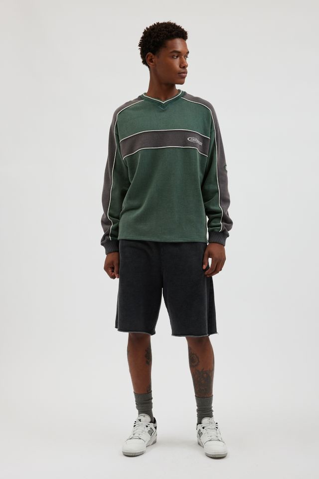 iets frans… Retro Paneled V-Neck Sweatshirt #3