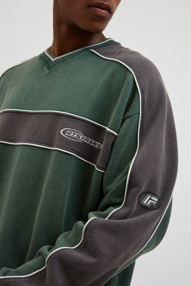 iets frans… Retro Paneled V-Neck Sweatshirt #4
