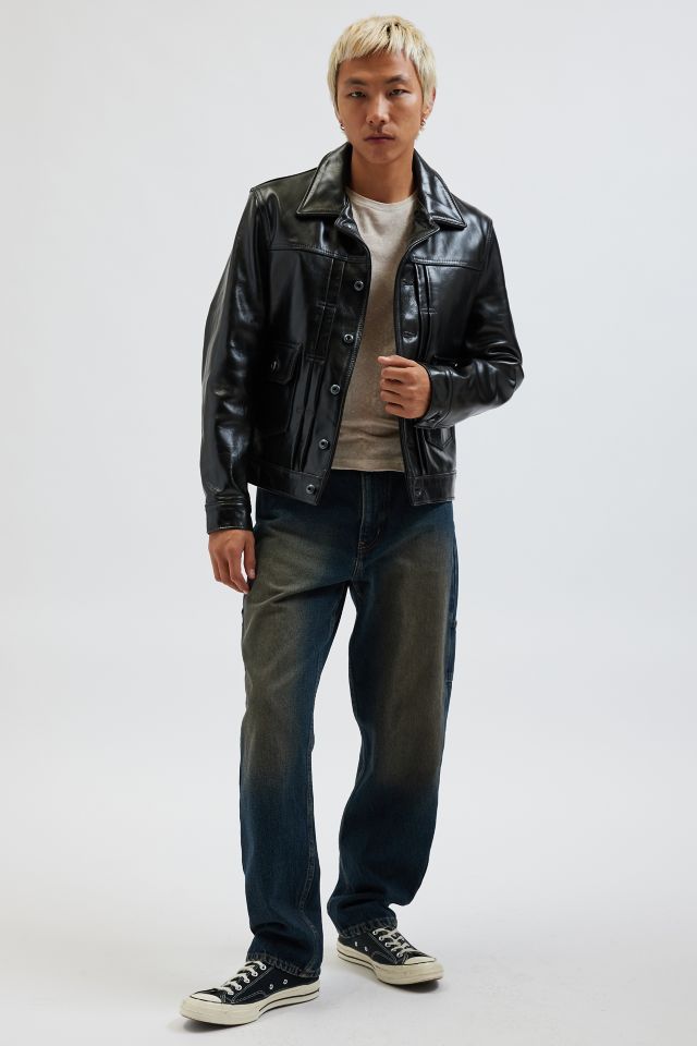 【ほぼ新品】HUF × Schott LEATHER JACKET HUF×Schott / leather jacket 撮影 @batai914