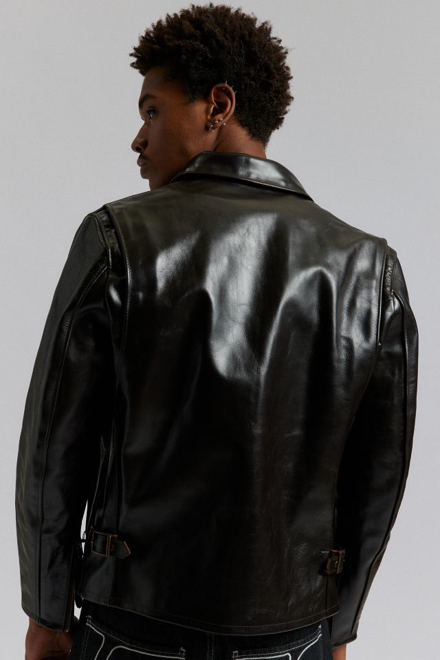 Veste de Moto Classique en Cuir Épais Schott #1