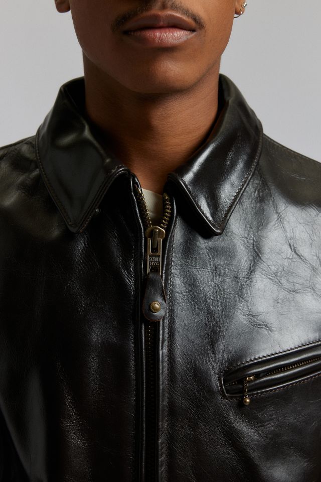 Veste de Moto Classique en Cuir Épais Schott #3