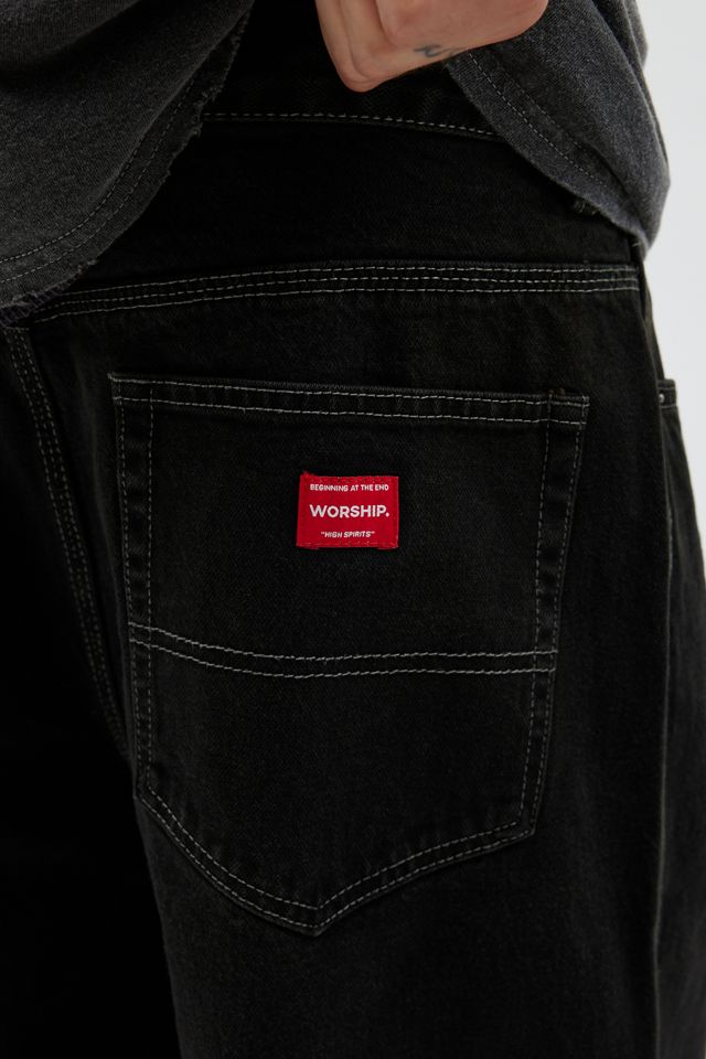 Worship Graf Big Dawg Baggy Jean Black Rinse