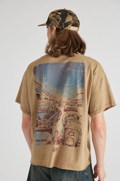 Urban Outfitters Les 24 Heures Du Mans Auto Tee In Brown, Men's At
