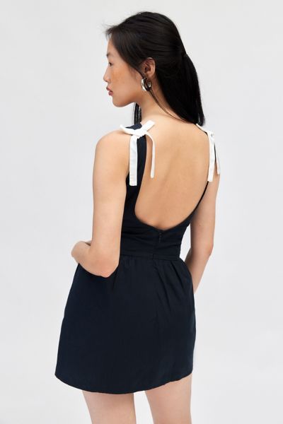 motel talesshi bow detail mini dress