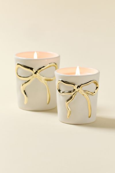 Urban Outfitters Bow Scented Candle In Balsam Fir/mint At