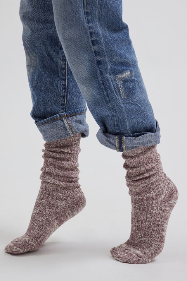 Chaussette Froncée en Tricot Chiné Classique #4