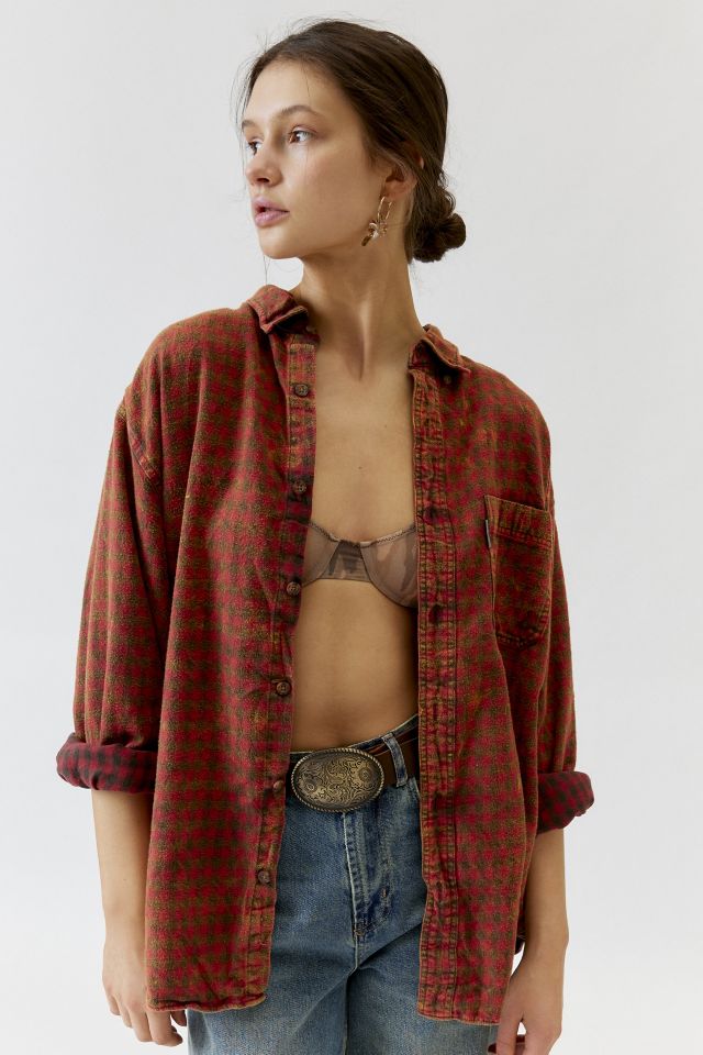 Urban Renewal Remade Acid Wash Flannel Shirt Urban Outfitters Canada