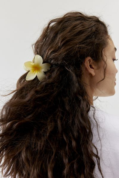 Urban Outfitters Plumeria Flower Claw Clip In Yellow, Women's At