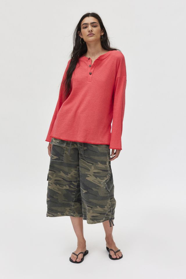 BDG Theo Oversized Waffle Knit Long Sleeve Tee #2