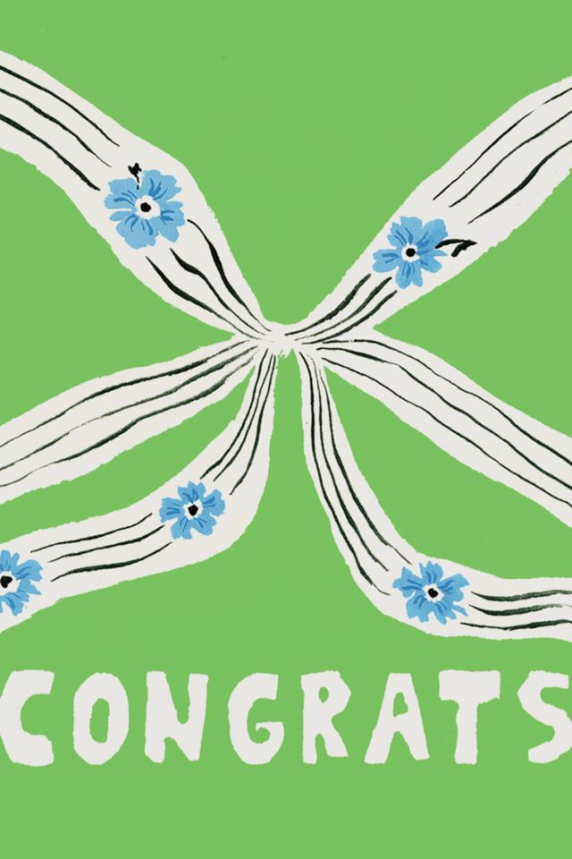 Red Cap Perfect Bow Congrats Greeting Card #1